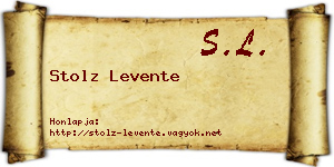 Stolz Levente névjegykártya