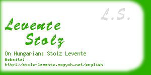 levente stolz business card